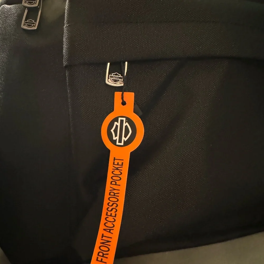 Harley-Davidson Black Backpack with Iconic Eagle Emblem - Picture 2 of 5